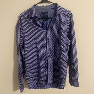 Tommy Bahama Shirt Mens Island Modern Fit Button Up Long Sleeve Size Medium